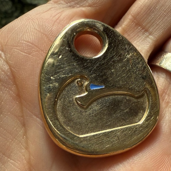 Dooney & Burke brass duck hang tag charm. - Picture 3 of 6